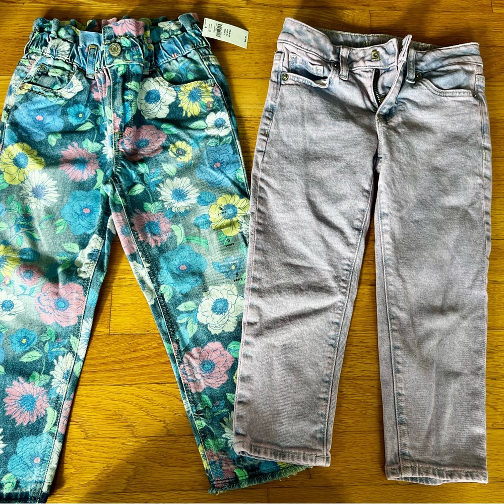 GAP Blue and Pink Jeans Casual Bottoms